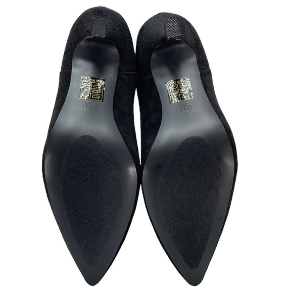 Journee Collection Elitta Black Microsuede Fabric Womens Ankle Booties size 8.5M - Picture 13 of 15